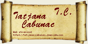 Tatjana Cabunac vizit kartica